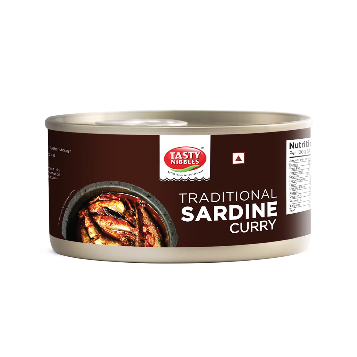 Tasty Nibbles Ready to Eat Traditional Sardine Curry 185g | Non